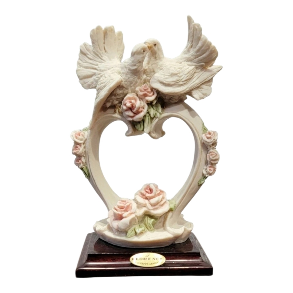 Vintage 1993 Giuseppe Armani Everlasting Doves Roses Figurine 1178S Italy